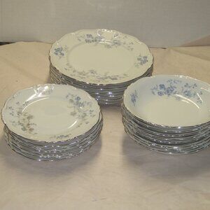 21 Edelstein Bavaria Maria-Theresia Ocean Blue Dishes Floral